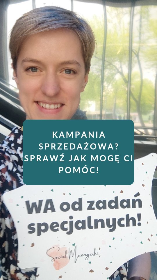 Planujesz kampanię sprzedażową swojego produktu?Boisz się nadmiaru zadań, treści i technicznych zagwostek?Ze mną przygotowania do kampanii jak i sama kampania przejdą gładko!Zadbam o aspekty techniczne:- Landingpage Webinaru- Ustawienia Webinaru- Moderację Webinaru- Przygotuję stronę sprzedażową- Zadbam o sklep, ceny i promocje- Zadbam o automatyzację i wysyłkę e-maili sprzedażowychPomogę organizacyjnie:- Przygotuje plan zadań- Ustalę priorytety i przypilnuje wykonania zadań na czas- Zaplanuje posty oraz wysyłkę e-mailową… i wiele więcej!Chcesz wiedzieć więcej?Napisz do mnie na kontakt@kajaluczak.pl i pozwól sobie pomóc przy kampanii sprzedażowej![autopromocja]